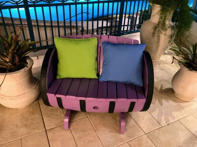 Armchairs on a balcony