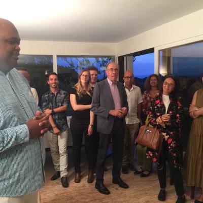 Liming at Ambassador Chad Blackmans Residence